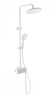 Душевая стойка Wonzon & Woghand Muse Corno WW-B3110-MW с термостатом белый матовый